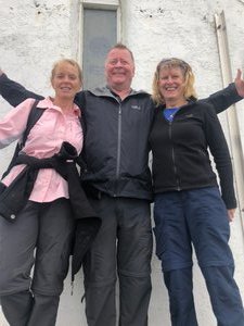 Laura, Brian and Mary Lou on top of Croagh Patrick