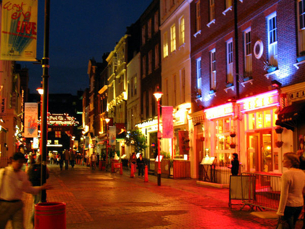 A Streetshot of London Chinatown in the Evening