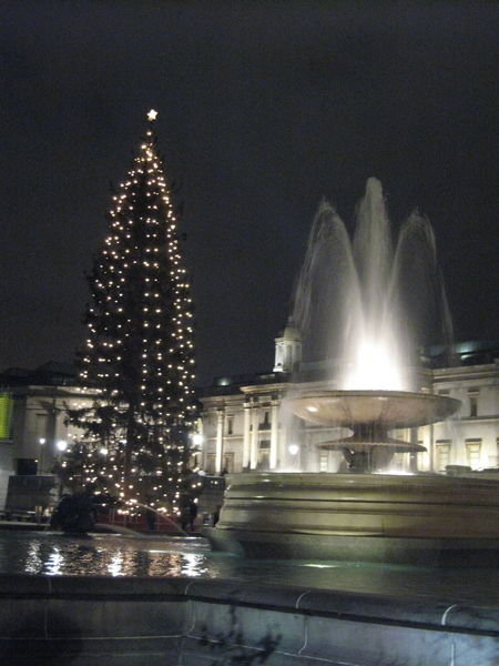Trafalgar Square at Christmas time