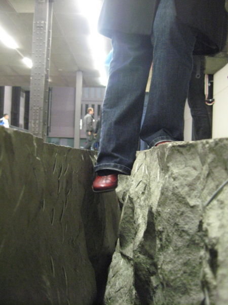 Kate's foot investigates the Crack at TATE
