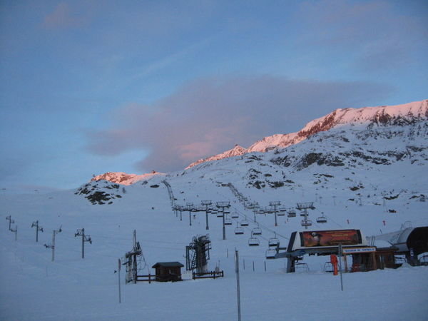 the slopes at dusk