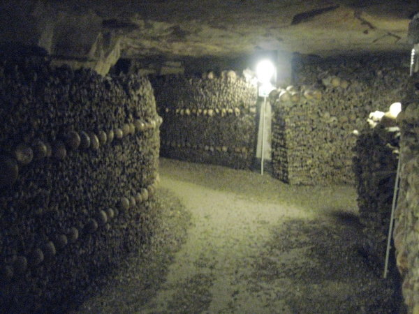 The eery Catacombs in Paris
