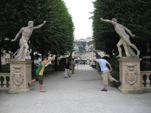 4 statues in Salzburg named Rock, Richard, Mark and Stone