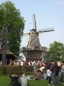 The Keukenhof is complete with a Windmill