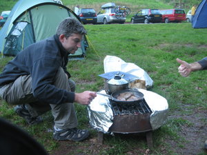 Cooking on the open fire! yummmmm!
