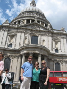 Kate with Eddie and KJ at St Paul's cathedral