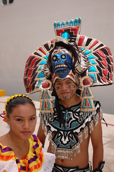 Authentic Aztecs in Cozumel