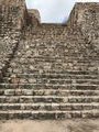 Steep steps up to pyramid