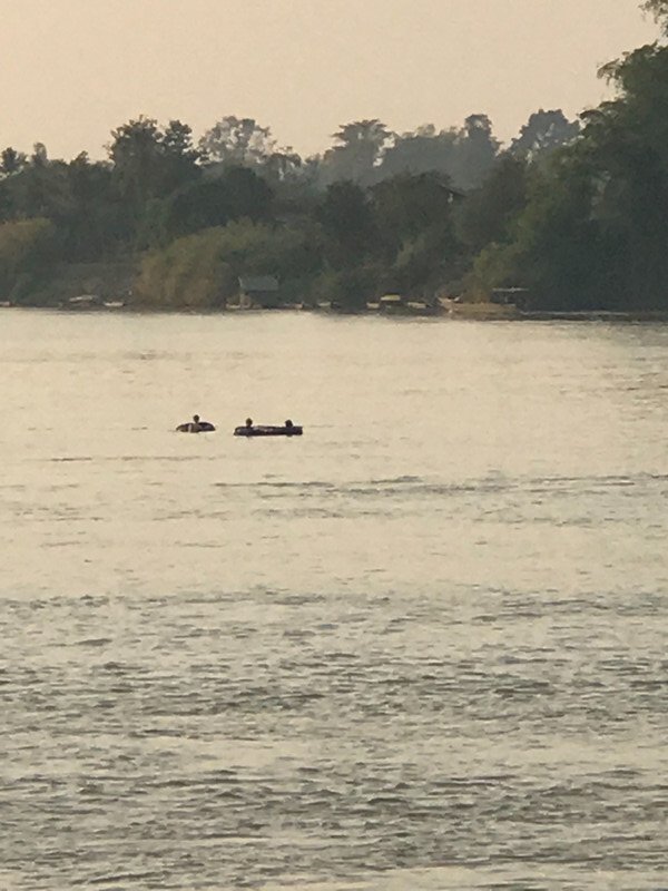 Tubing down the Mekong 
