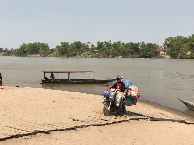 Goods arriving by motorbike courier 
