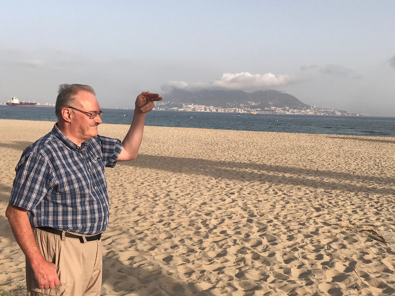 Ian tries to touch Gibraltar 