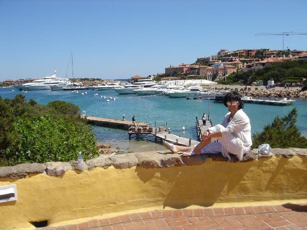 View from the Shopping Area at Porto Cervo