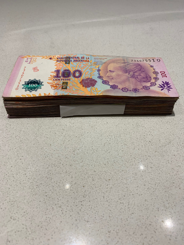 Stack of $100 Peso Bills 