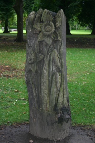 Carved tree in Bute Park
