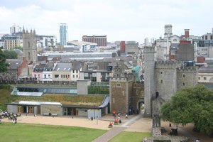 View of Cardiff from Cardiff Castle