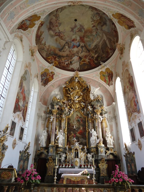 Inside Oberammergau Cathedral