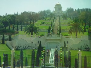 hanging gardens of the bahai faith built by the germans on the slopes of mount carmel