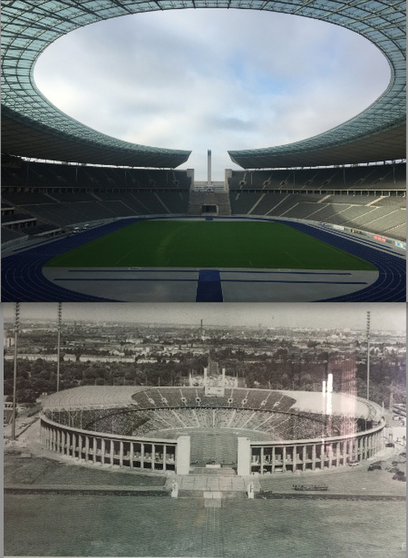 Stadium 1936 and Stadium today
