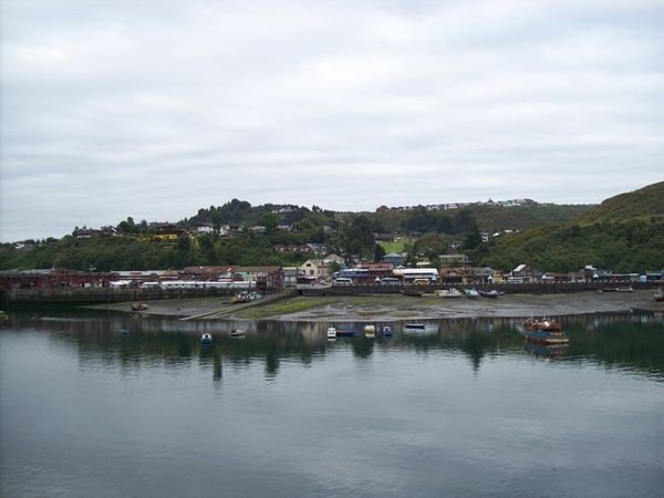 Arrival in Puerto Montt, how pretty we thought, till we came around the corner....(navimag)