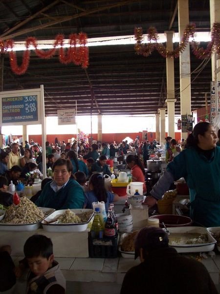 C, cheap food in mercado (everything is put on your plate by hand;))