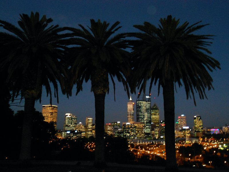 View from Perth Kings park over CBD by night!