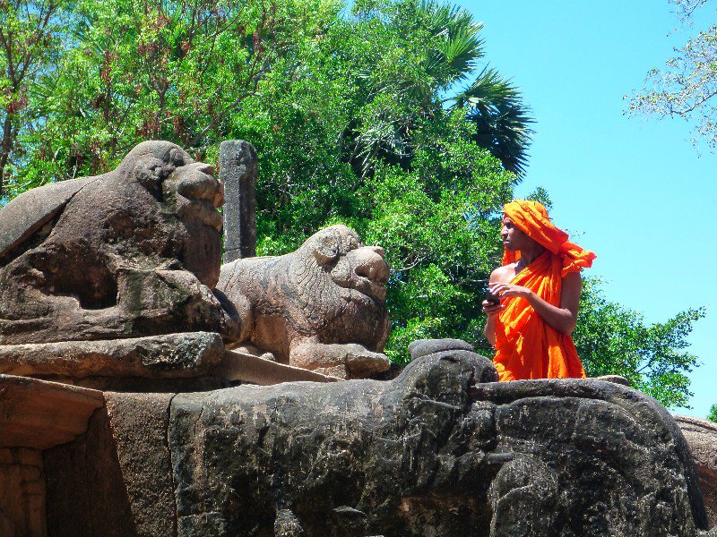 Modern monk- Polonnaruwa