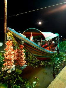 full moon at loy krathong festival- Ayutthaya