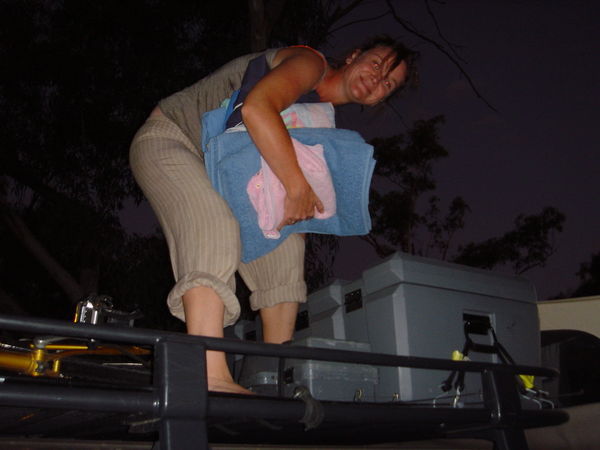 Bron on top of truck