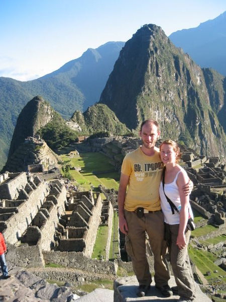 Happy couple at Machu Pichu