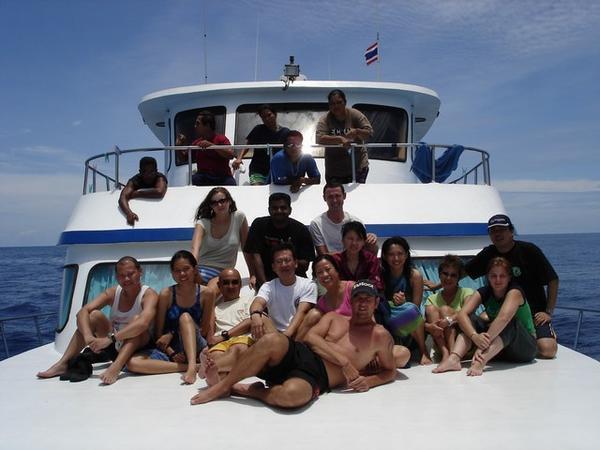 The group on the boat