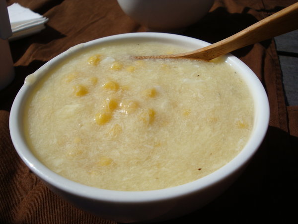 picnic breakfast ~ corn soup?