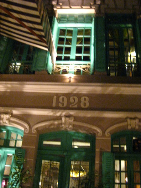 Green Tangerine Restaurant's building dated 1928