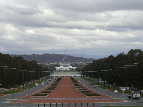 View from the Australian War Memorial down Anzac Promenade