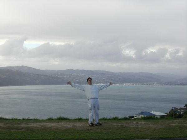 On top of Mount Victoria overlooking Wellington and the Cook Strait