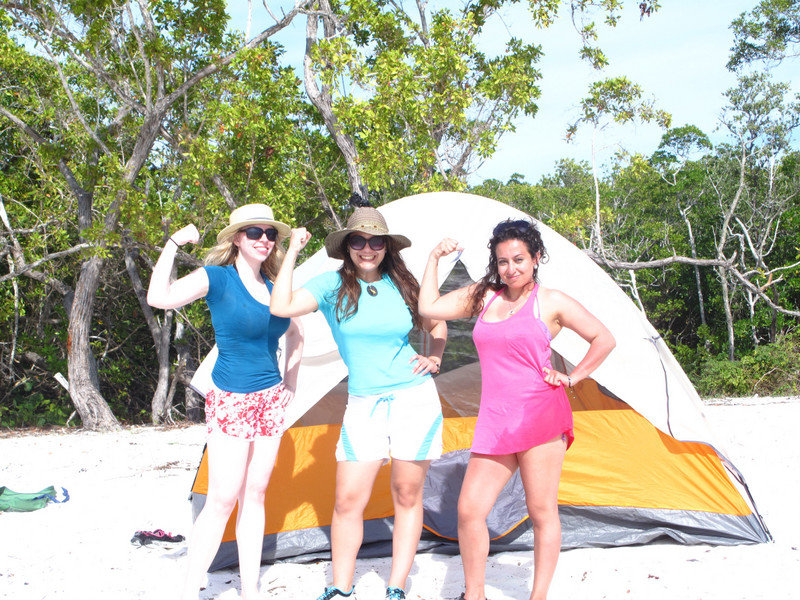 Ladies got their tent set up