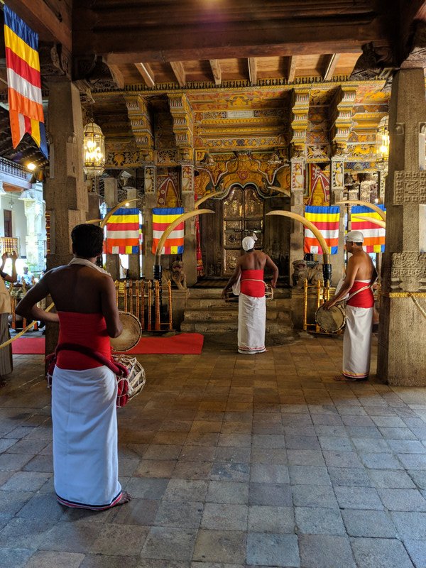 Drummers in the temple 