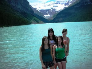 Girls at Lake Louise