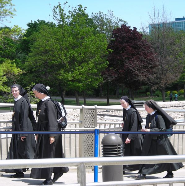 A bunch of nuns going to see the falls...