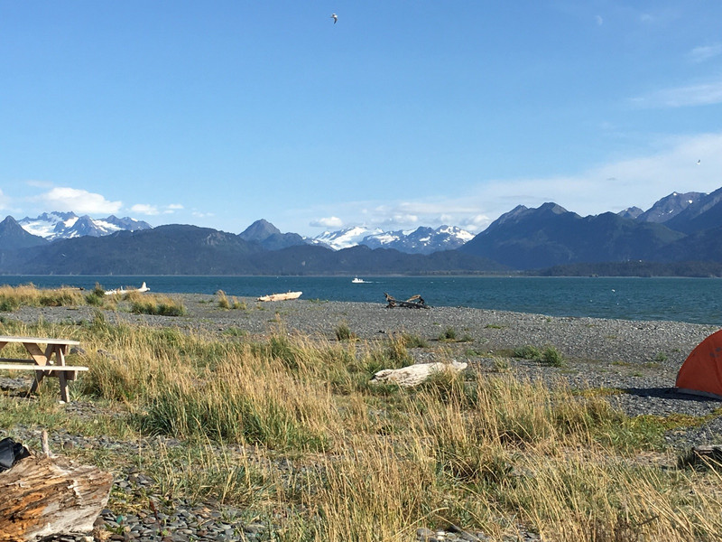 view from campground on the Spit