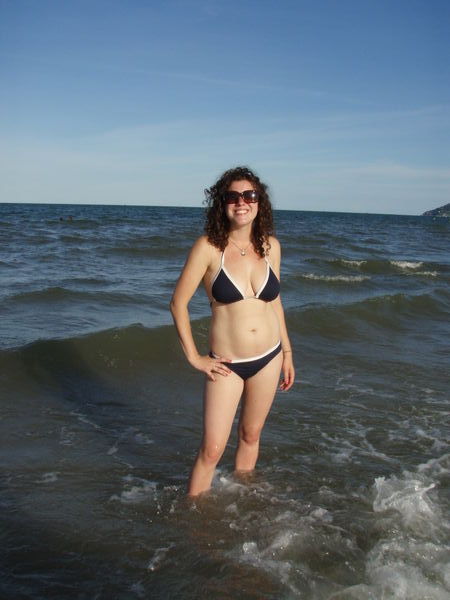 Kristin en el mar