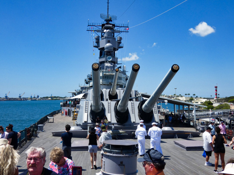 Some of the Big Guns on USS Missouri