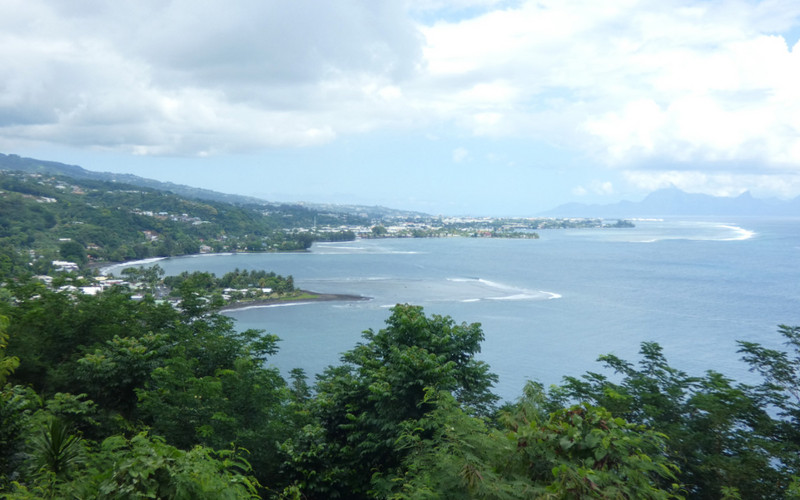 Scenic view of Tahiti Coastline
