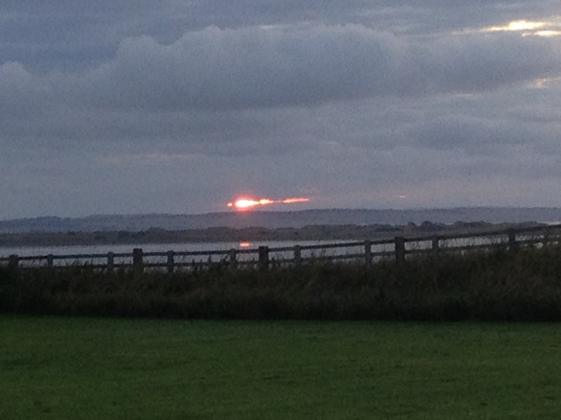 sunset on Lindisfarne after 9pm