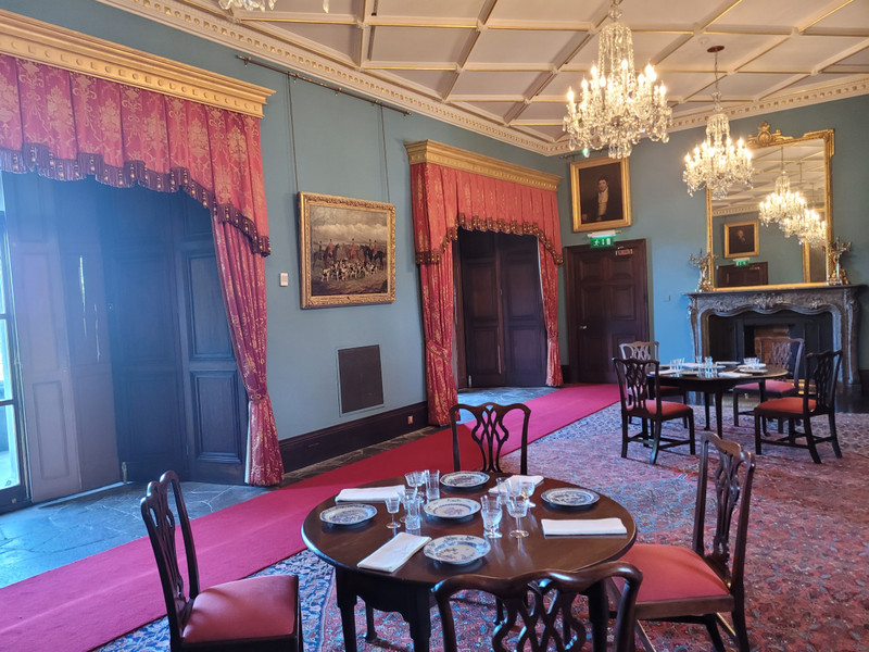 Formal dining room in the castle