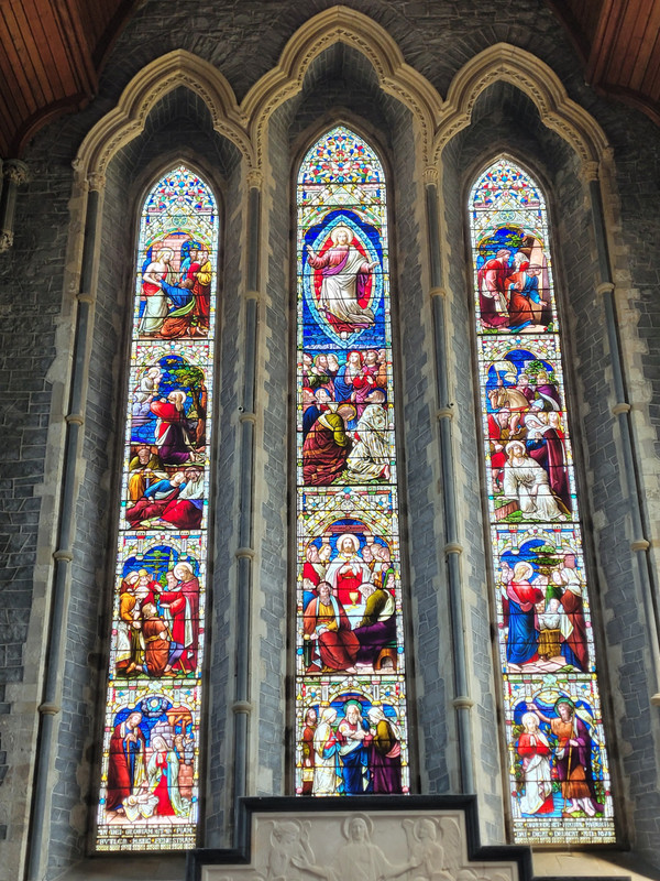 Stained glass window at the cathedral
