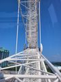 An arty shot of the Ferris wheel.