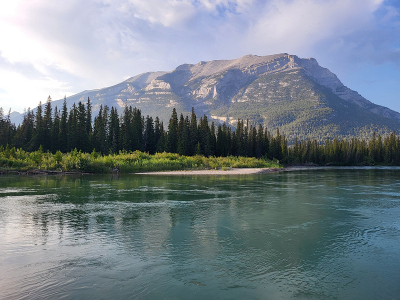 Floating down the Bow River. 