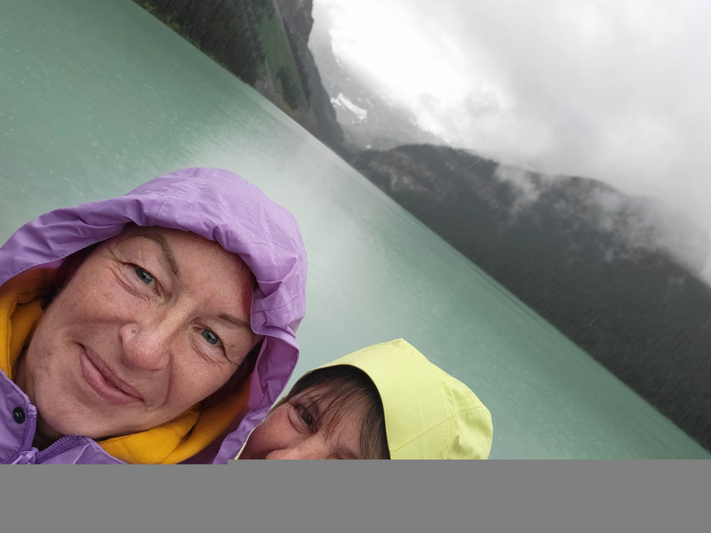 Selfie at Lake Louise.