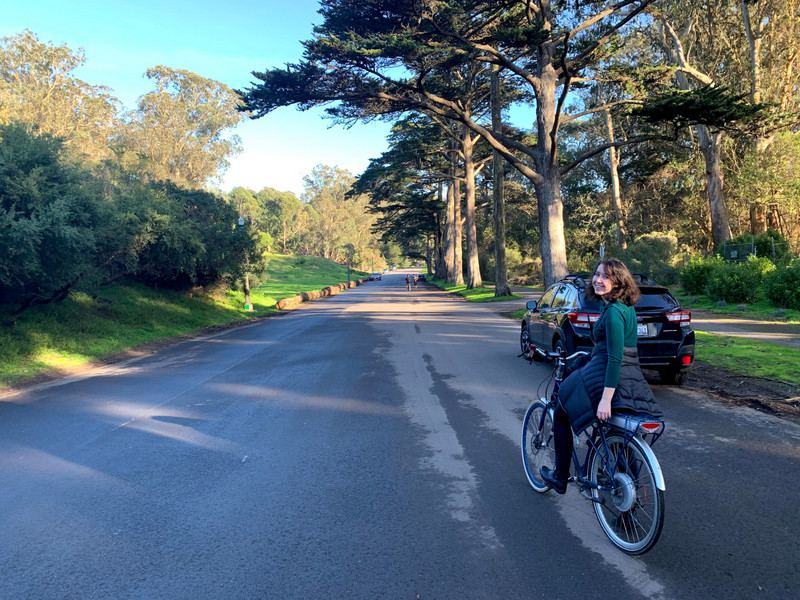 Cycling through the Golden Gate park