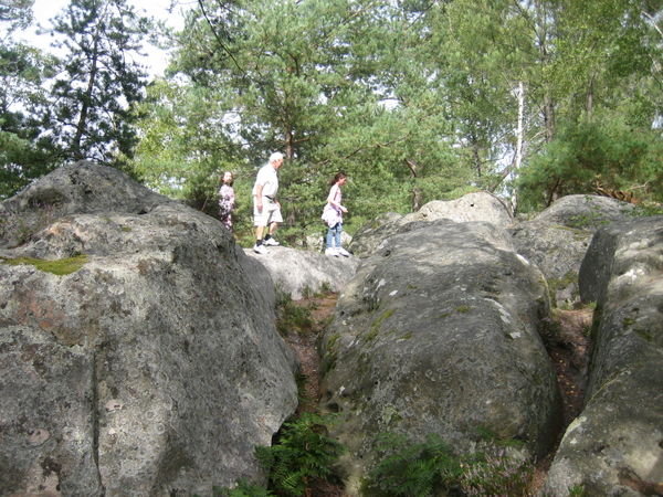 Rock climbing at Fountainbleau